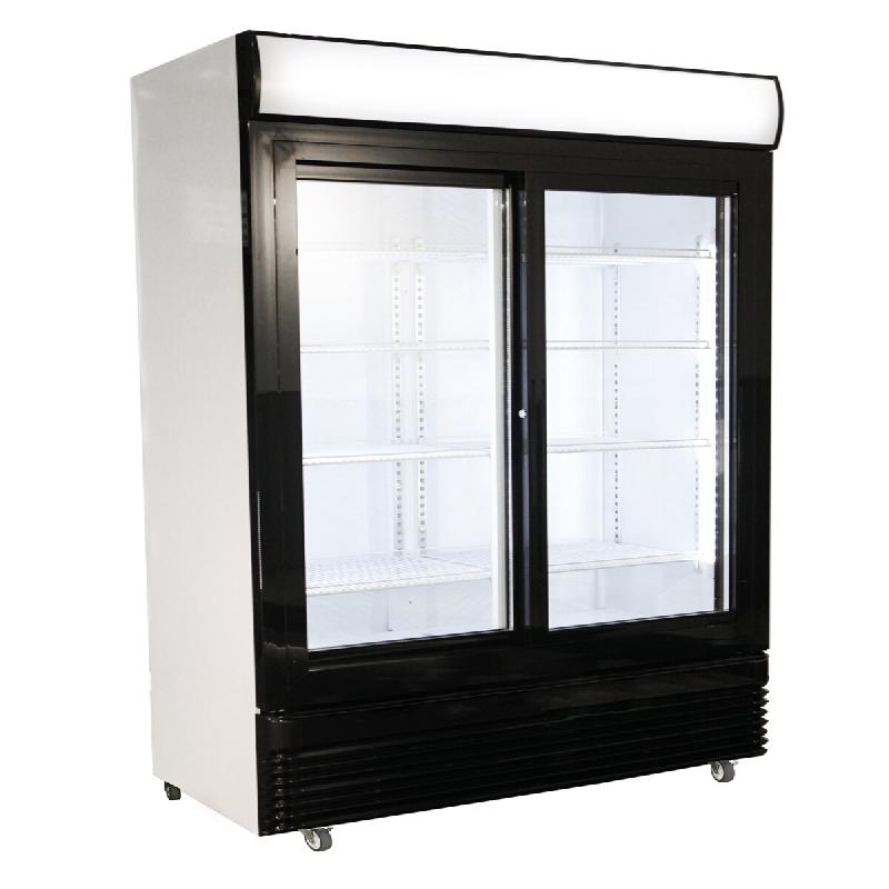 Réfrigérateur professionnel avec portes coulissantes en verres  Combisteel -  7455.1396 - blanc 7455.1396_0