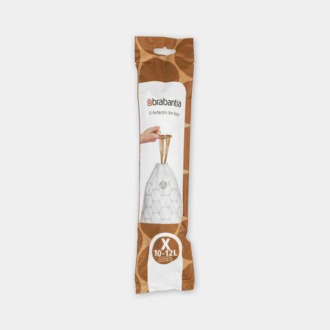 Sacs poubelle PerfectFit - Pour Bo et newIcon, Code X (10-12 litres) - Résistants aux déchirures et faciles à changer_0