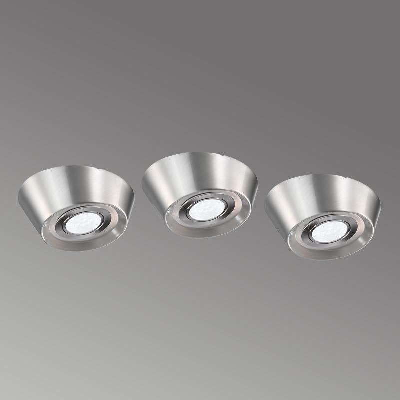 EVOTEC SET DE 3 LAMPES SOUS MEUBLE LED PAL CF, Ø DE 12 CM