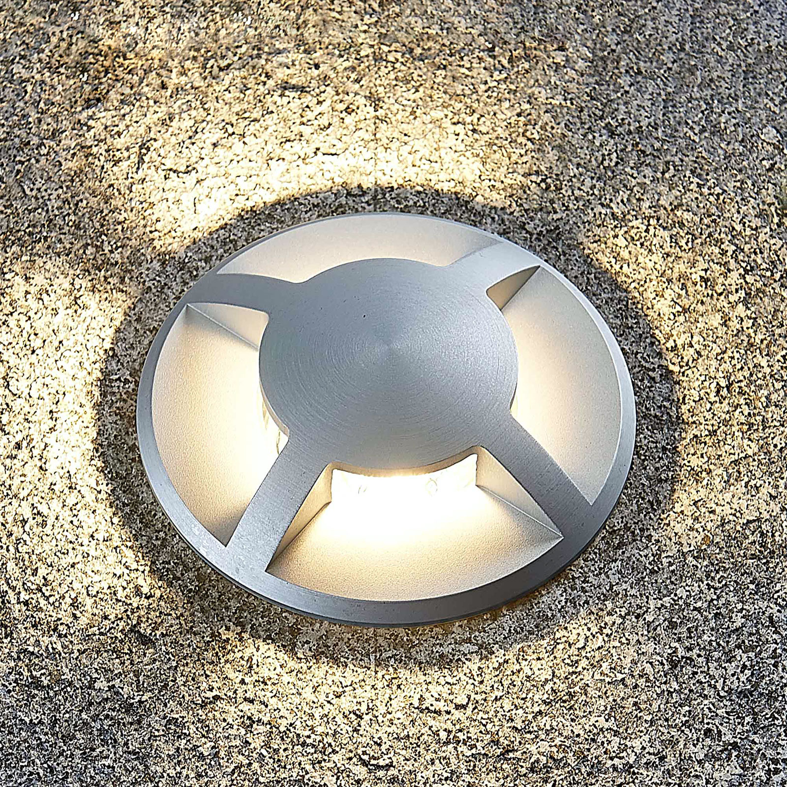LUCANDE LUMINAIRE ENCASTRÉ DANS LE SOL MILARA, 4 LAMPES, 9 CM, IP67, GU10