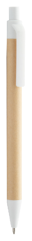 Stylo bille en papier recyclé - Éléments biodégradables en plastique PLA - Encre bleue_0