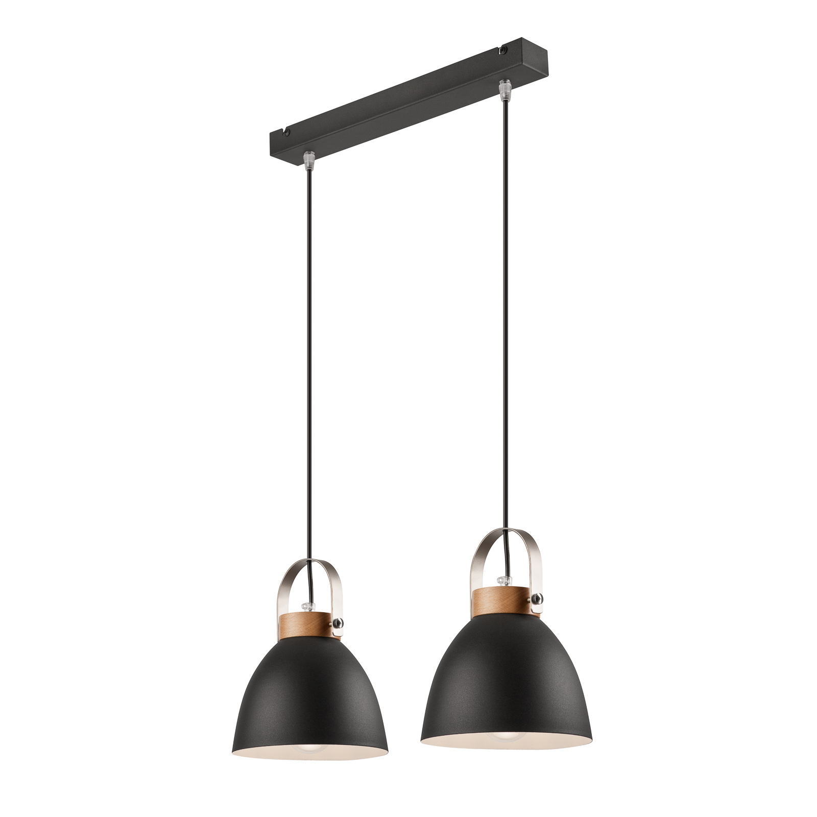 LAMKUR SUSPENSION BERGEN À DEUX LAMPES, GRAPHITE