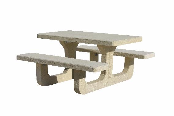 TABLE-BANCS RIO - COLORIS GRIS SABLÉ - MANUTAN COLLECTIVITÉS