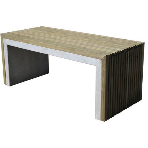 TABLE PROMÉTHÉE 180 X 79 X 75 CM - PIN / BÉTON GRIS - MOBEXTAN