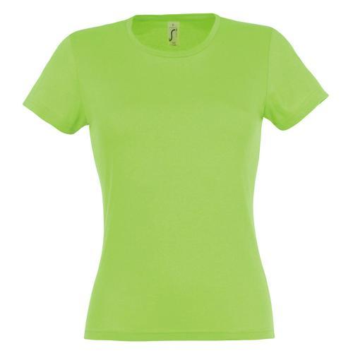 TEE-SHIRT PERSONNALISABLE CLASSIC FEMME VERT POMME COTON 150 G