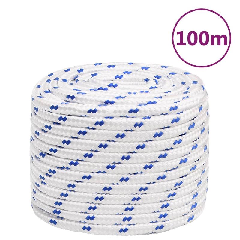 Vidaxl corde de bateau blanc 18 mm 100 m polypropylène 152313_0