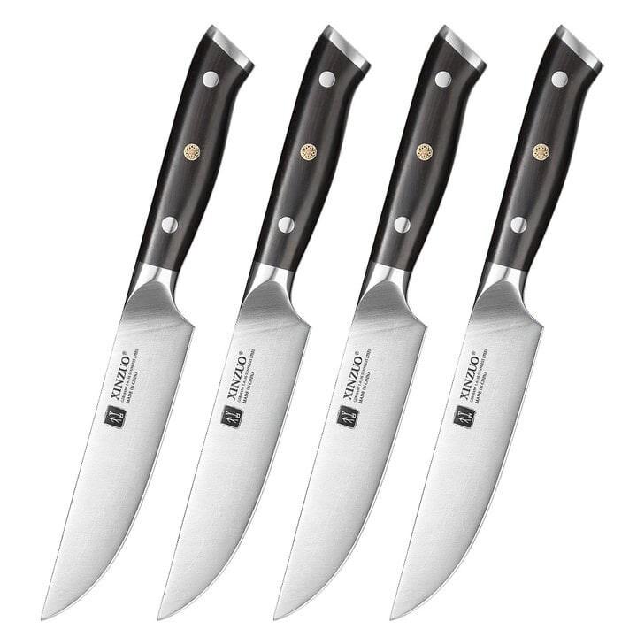 XinZuo - Couteaux à steak en acier inoxydable 4 pièces - B13S série Yu - multicolore multi-matériau B13S-4NP_0