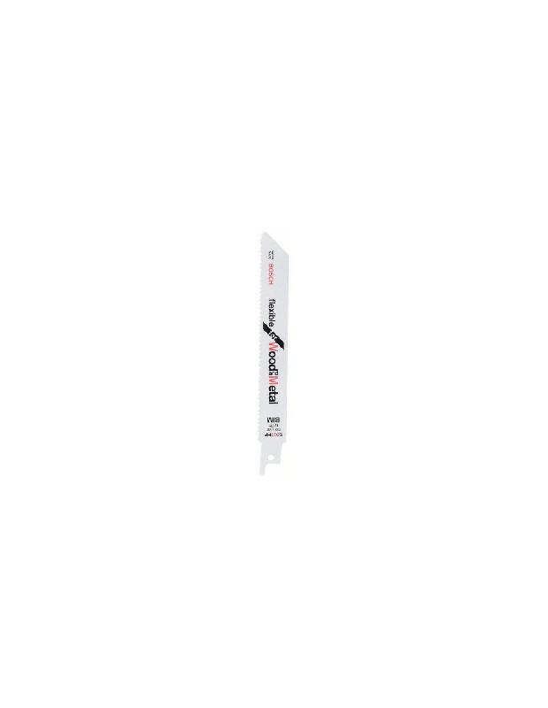 PACK DE 5 LAMES DE SCIE SABRE S 922 HF FLEXIBLE POUR BOIS ET MÉTAL 150MM - BOSCH - 2608656016