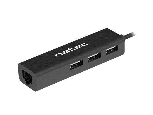 Natec Hub Butterfly NHU-1451 - 3 ports USB 2.0 - Couleur noire_0