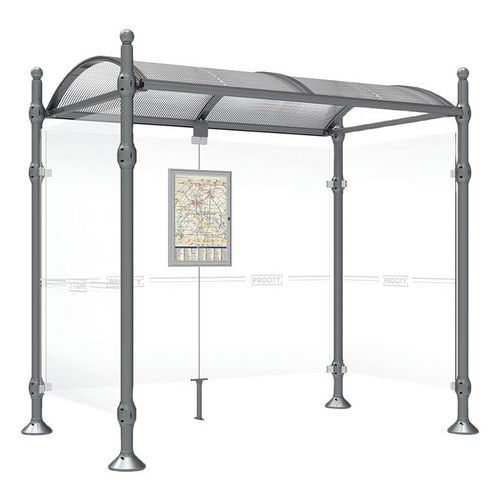 ABRI BUS 2.50 M PROVINCE 2 BARDAGES LAT. BOULE GRIS PROCITY - PROCITY