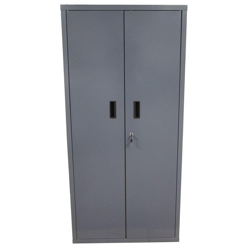 Armoire à bacs avec portes verrouillables - 40 bacs polypropylène, structure acier - Sans portes / Bleu / 32 x 10L_0