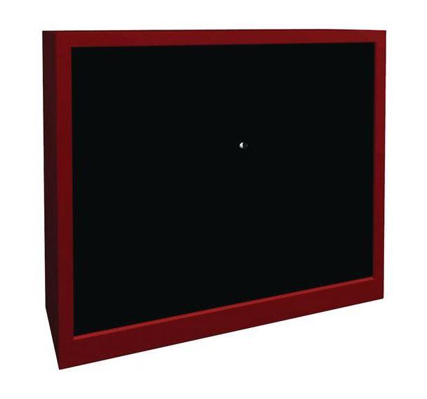 ARMOIRE À RIDEAUX LARGEUR 120 HAUTEUR 102 CM ROUGE-NOIR - MANUTAN COLLECTIVITÉS