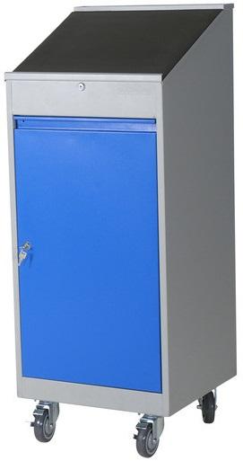 Armoire à outils mobile - Réf. 4012071400 - Étagère fixe, pupitre caoutchouc, roues avec frein_0