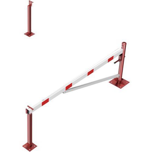 BARRIÈRE PIVOTANTE TRAVERSE À CHEVILLER SERRURE-3000 MM - SCHAKE