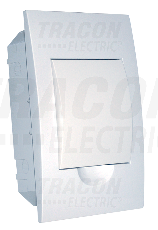 Boîte de distribution encastrée - cache blanc fumée - rail N-PE 1×4 modules - IP40 - dimensions (H×W×D : 200×115×60mm)_0