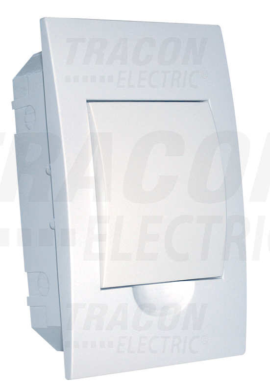 Boîte de distribution encastrée,cache blanc fumée,rail n-pe 1×4 modul, ip40, (h×w×d=200×115×60mm)_0