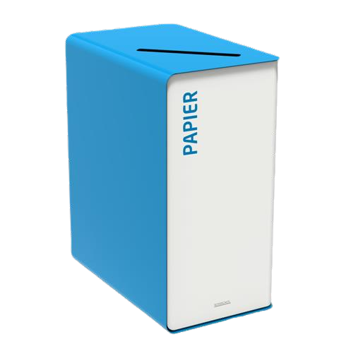 Borne de tri sélectif Cubatri 75 L - Acier poudré anti-UV - Support sac intégré - Système d'ouverture push/pull_0