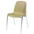Chaise empilable Carina - coque résine, non-pliante, usage intensif, 18 coloris au choix_0
