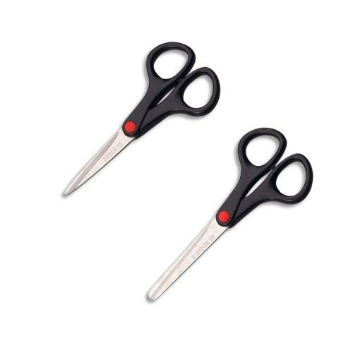 CISEAUX UNIVERSELS À ANNEAUX ASSYMÉTRIQUES ET BOUTS POINTUS, 21 CM, MAJOR - LOT DE 3