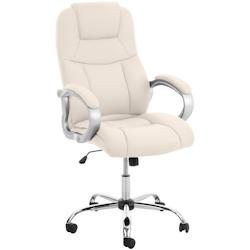 CLP Fauteuil de bureau BIG APOLL similicuir Crème - beige polyester 19616204_0