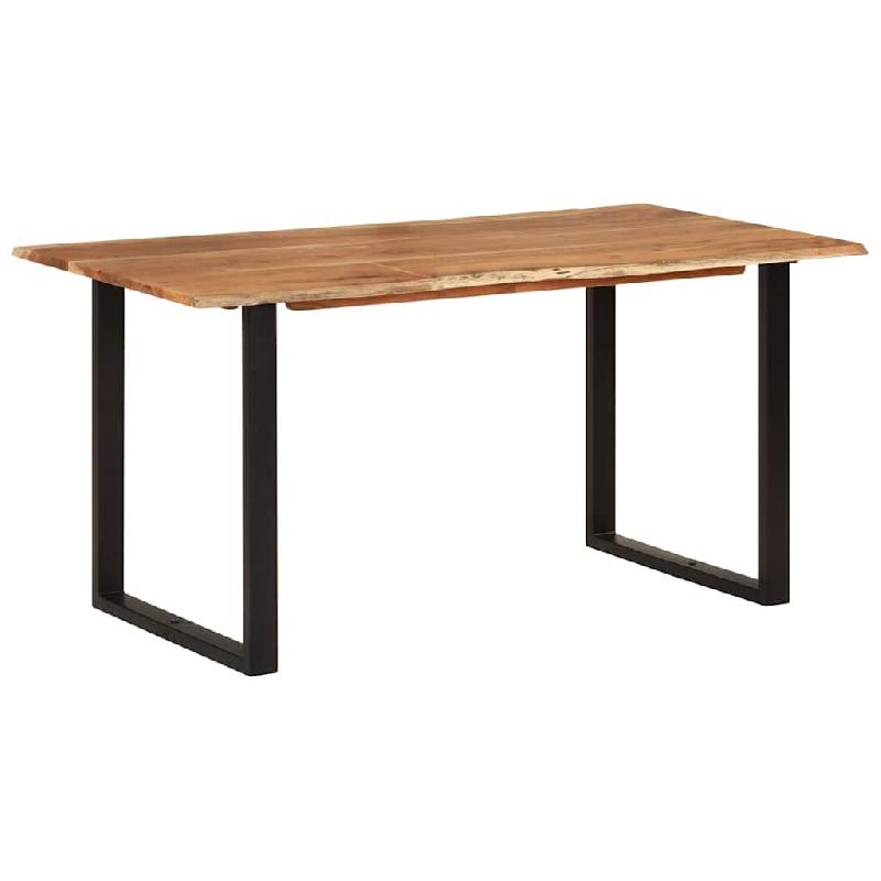 Décoshop26 - Table de salle à manger design industriel 154 x 80 x 76 cm bois d'acacia et acier DEC036609 - acier 3000261307617_0