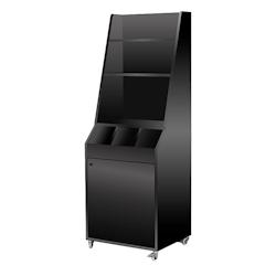 Desserte de service compacte avec service haut - Noire / GOLDINOX - noir Bois massif 3701770815388_0