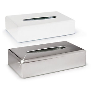 Distributeur de mouchoirs en papier Cosmetic Box en ABS silver.