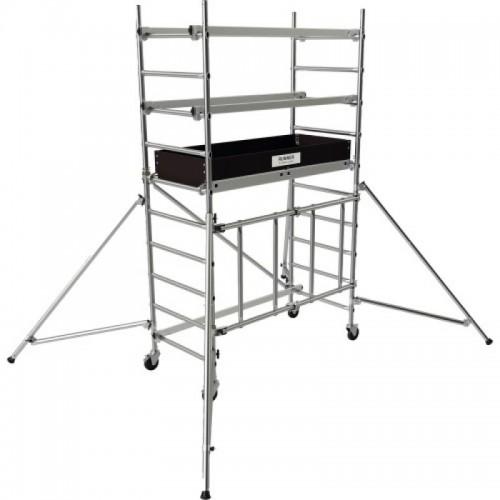 ÉCHAFAUDAGE ROULANT ET PLIANT EN ALUMINIUM - HAUTEUR 3,60M - RUNNER TUBESCA