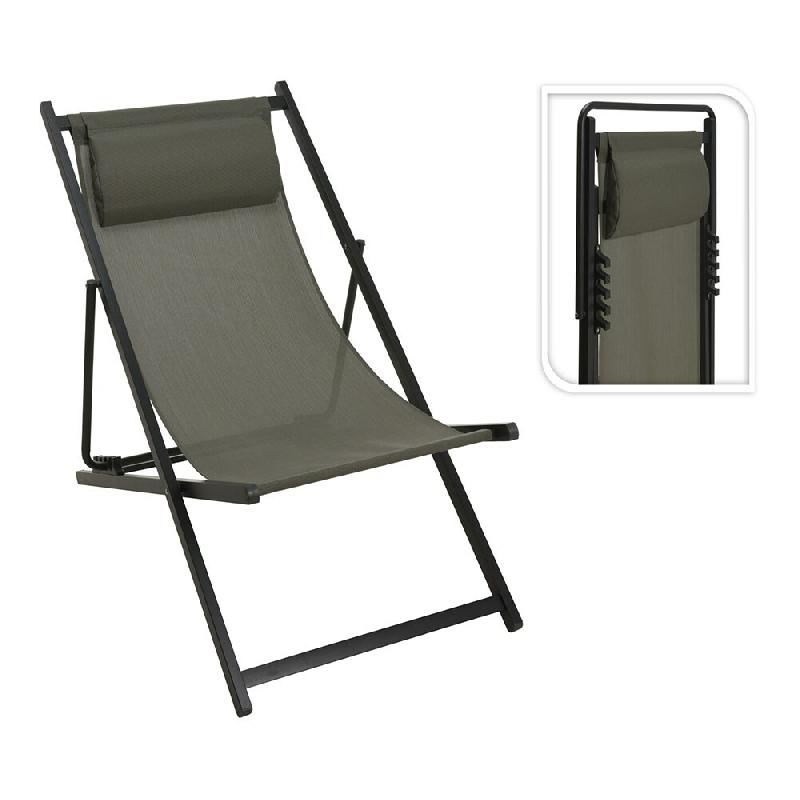 EDM - Chaise pliante non tissée verte - vert textile 8720573520645_0