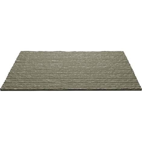Ensemble De 12 Panneaux Effet Pierre 3D En PU Gris Roche 120X60X2,5 Cm - gris 104792_0