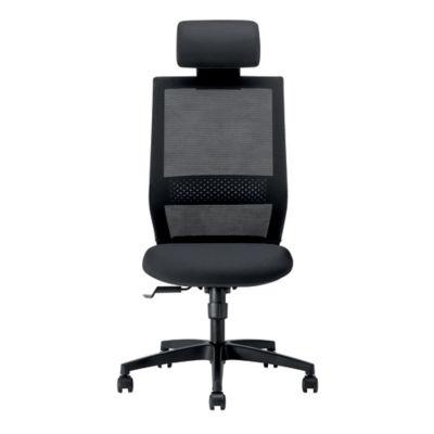 Fauteuil de bureau à roulettes Linea Fabbrica Like noir avec appui-tête_0