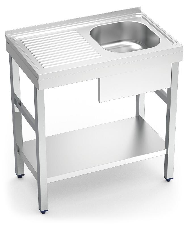 FRICOSMOS Evier à encastrer avec étagère.1C,EI 1000x500x850 mm. Dimensions cuve 420x350x150 mm. - inox 050830OST_0