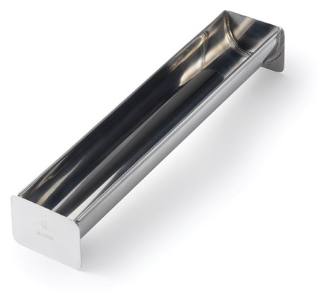 GOUTTIÈRE À BÛCHE 1/2 RONDE INOX 50 X 8 X 5.5 CM 185 CL