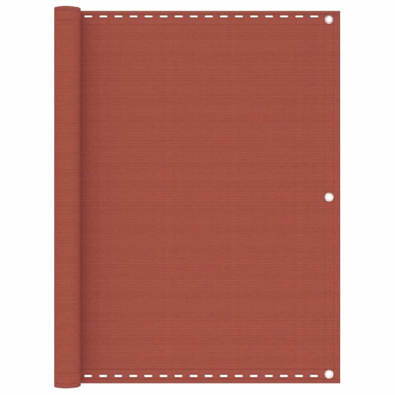 Helloshop26 - Écran de balcon brise pare vue protection confidentialité 120 x 600 cm PEHD terre cuite 02_0010404 - aluminium 3000572082722_0
