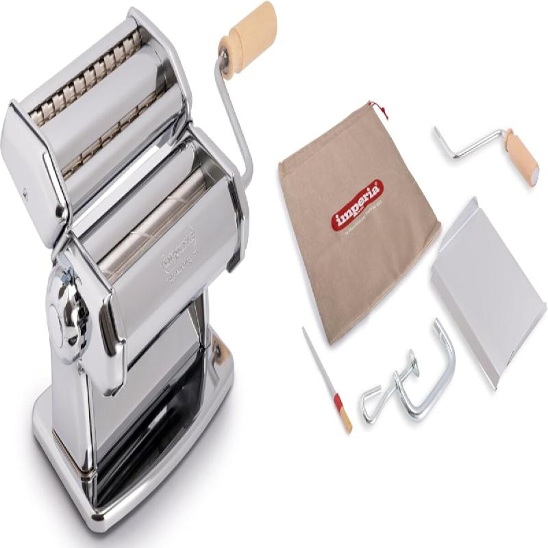 Imperia - Rough Gourmet Ipasta - fettuccine et lasagnette coupes 6,5/12 mm avec emballage élégant en caisse en bois - 8005782051402_0