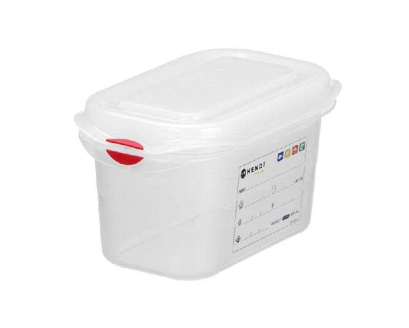 ITALCONCEPT Bac GN 1/9, polypropylène, HENDI, GN 1/9, 1L, Transparent, 176x108x(H)100mm - 8711369873137_0