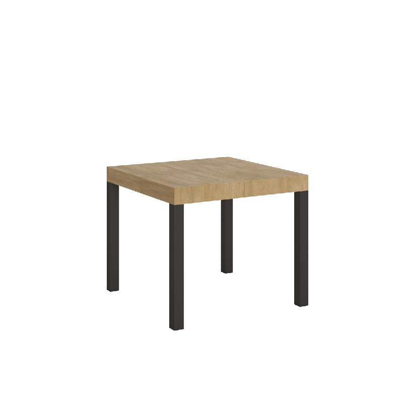Itamoby Table extensible 90x90/246 cm Everyday Chêne Nature Structure Anthracite - marron 8050598017616_0