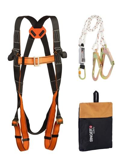 Kit antichute prêt à l'emploi - Harnais HARRIMIX - Double longe TWINPRO15 avec absorbeur d'énergie et sac de transport_0