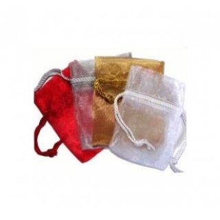 LOT DE 12 BOURSES CADEAU EN ORGANZA 5 X 7 CM