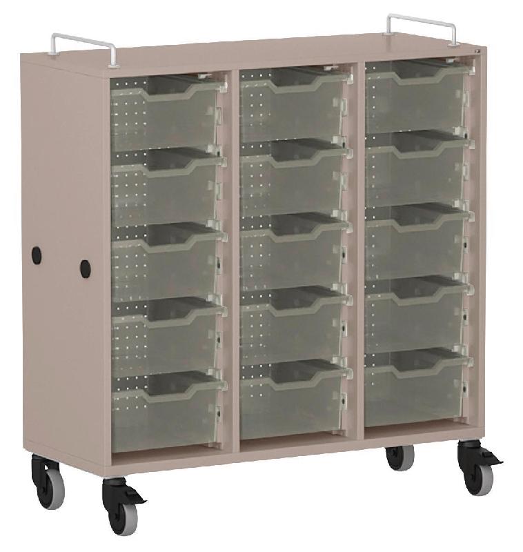 MEUBLE À BACS SHIFT+ LANDSCAPE MÉLA - GRIS TERRE - VERT CLAIR - MANUTAN COLLECTIVITÉS