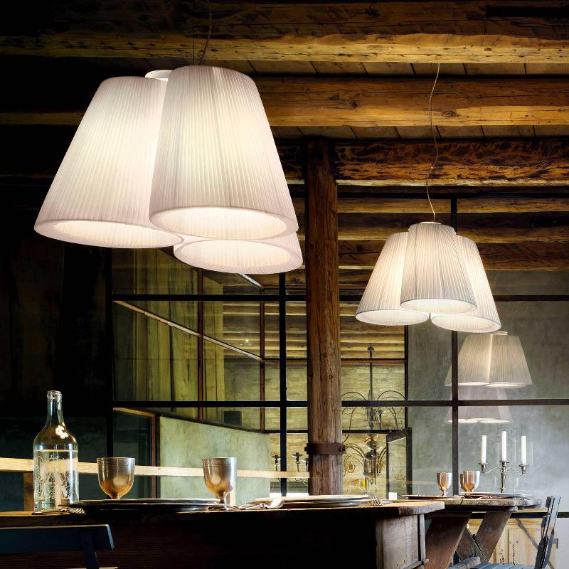 MODO LUCE FLORINDA SUSPENSION 3L PLISSÉ BLANCHE