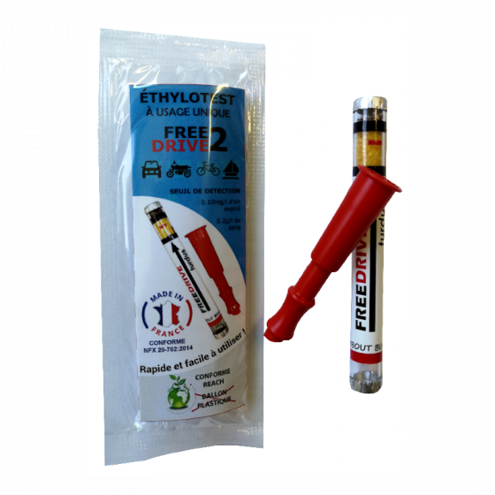 Nf freedrive 2 - ethylotest jetable pour jeune conducteur nf sans ballon 0,2 g/l_0