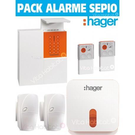 OFFRE PACK ALARME RADIO SEPIO RLP305-MAISON AVEC SIRENE EXTERIEURE - RADIO- LOGISTY HAGER