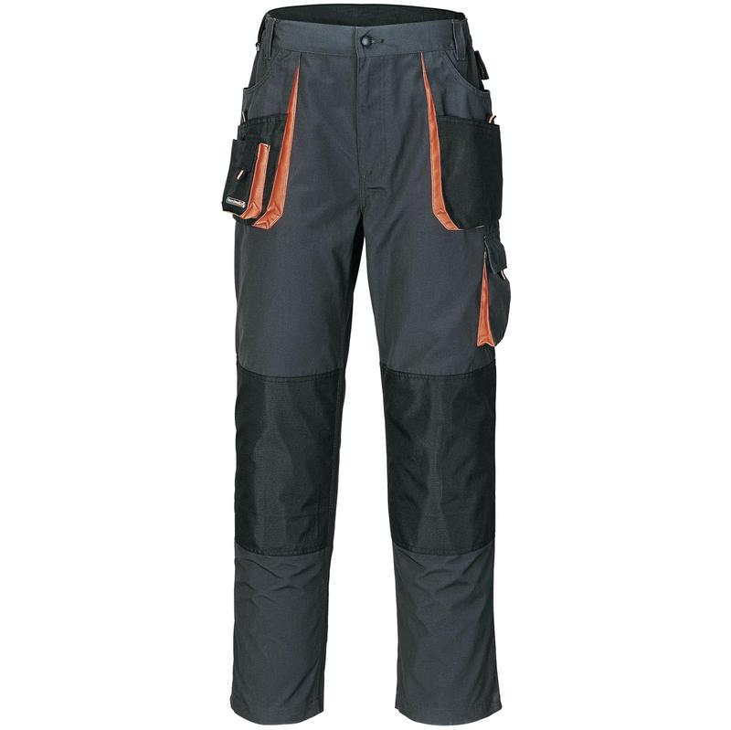 PANTALON À GENOUILLÈRES DE TRAVAIL - GRIS-NOIR-ORANGE - 48 - TERRATRENDJOB