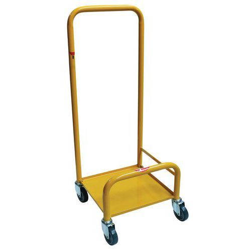 PETIT CHARIOT PORTE FÛT ROULETTES PIVOTANTES 100 MM CHARGE 100 KG