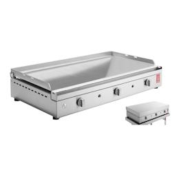PLANET Plancha CHEF 80 Lisse  Couv Charnières - gris 400038_0