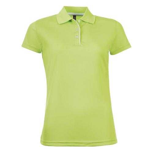 POLO PERSONNALISABLE FEMME VERT MULTITECH PES