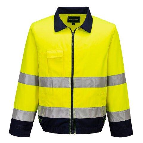 PORTWEST TX70 VESTE HI-VIS MADRID JAUNE/MARINE - TAILLE S