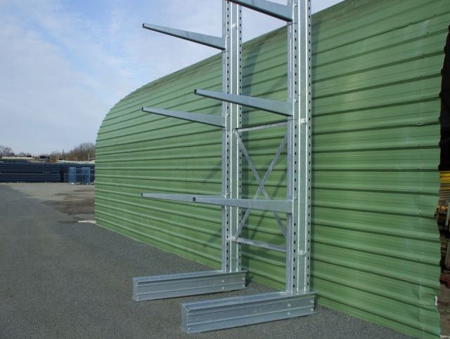 Rayonnages cantilevers galva - simple face - colonnes 4500 mm - bras 1200 mm - charge 800 kg/bras_0
