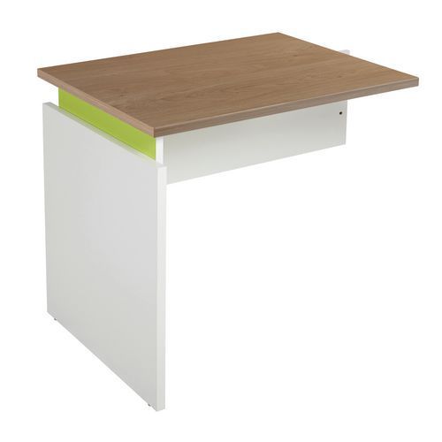 RETOUR SUSPENDU LINÉO 80 X 60 CM 1 PIED PANN.BLANC ENTRETOISE ANIS - SIMMOB